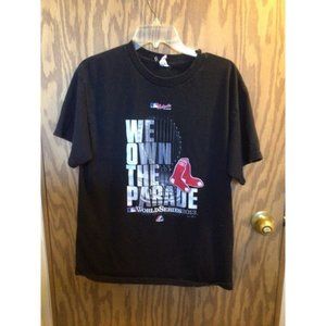 Men’s Vintage L Boston Red Sox T Shirt 13 WORLD SERIES We Own the Parade